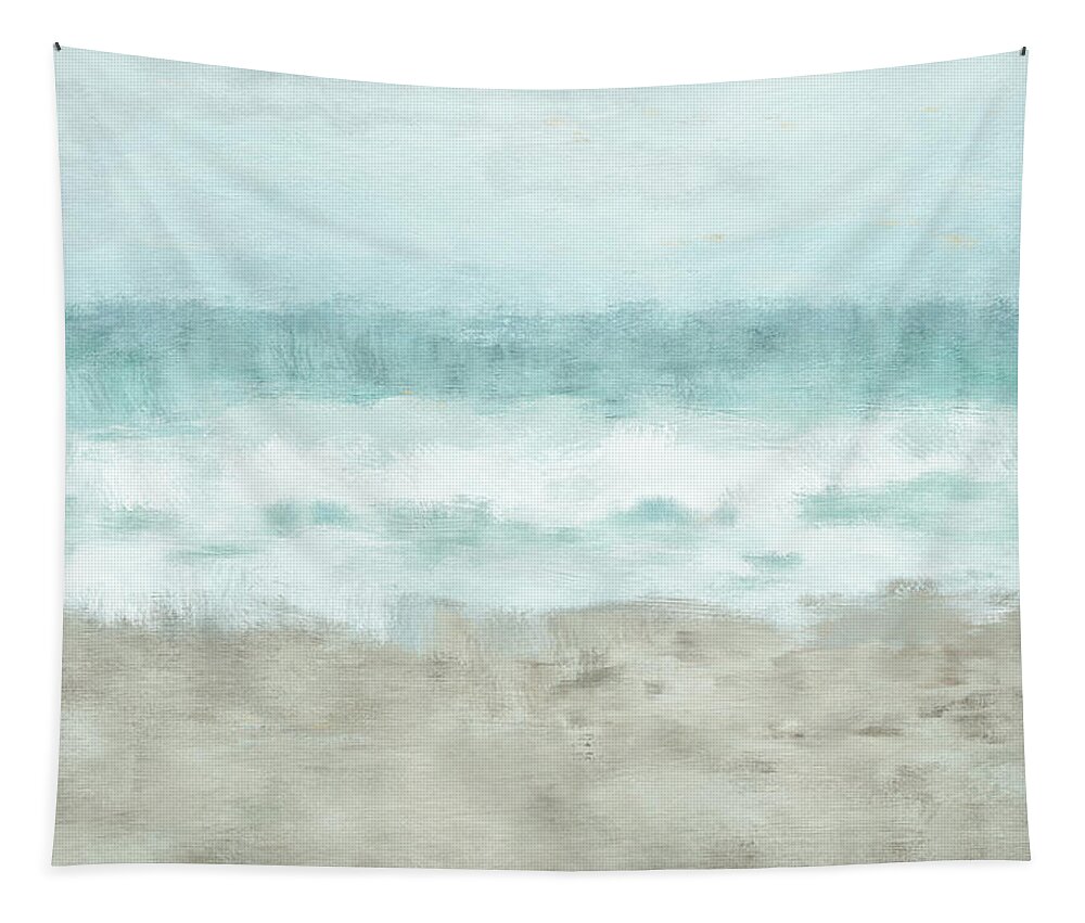 Beach Tapestry featuring the mixed media Solitude - Art by Linda Woods by Linda Woods