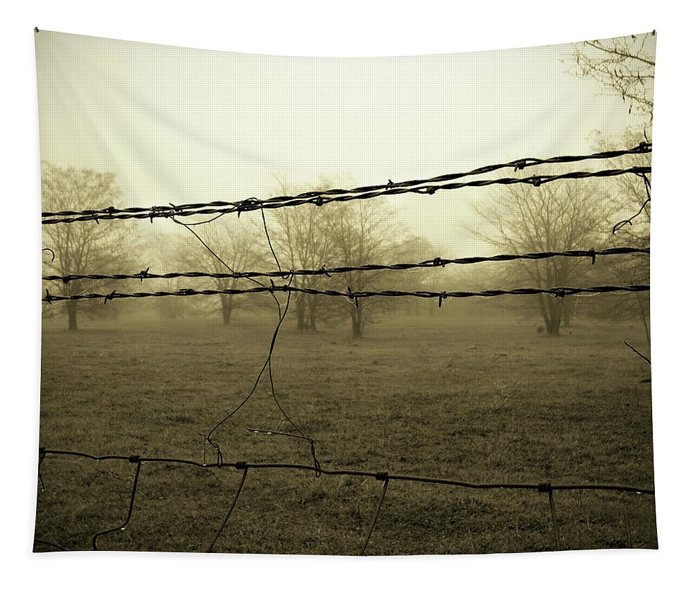 Farm Tapestry featuring the photograph Somber Pasture by Lens Art Photography By Larry Trager