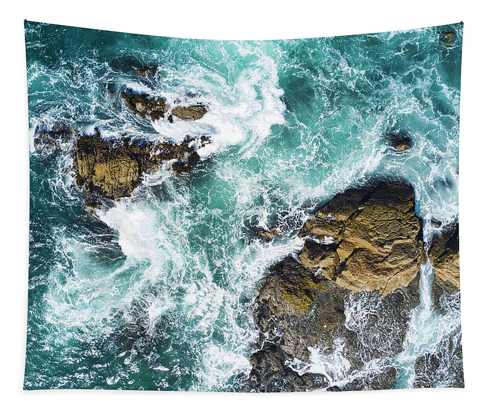 Waves Tapestry featuring the photograph Sonoma Splash by Brad Scott