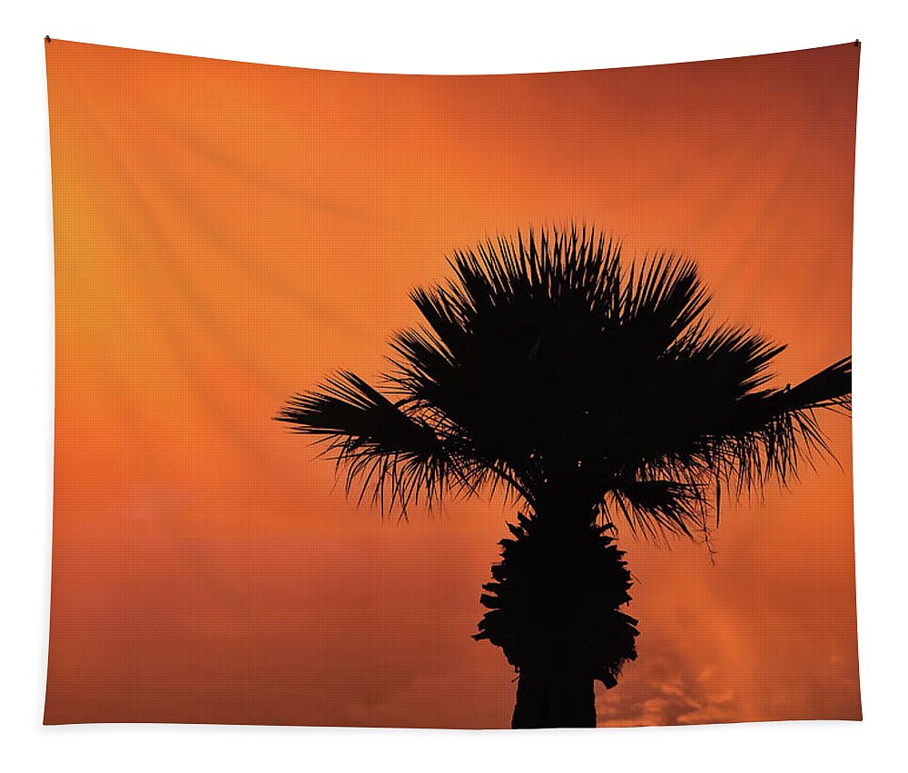 Monsoon Sunset Tapestry featuring the photograph Soothing Sunset by Elaine Malott
