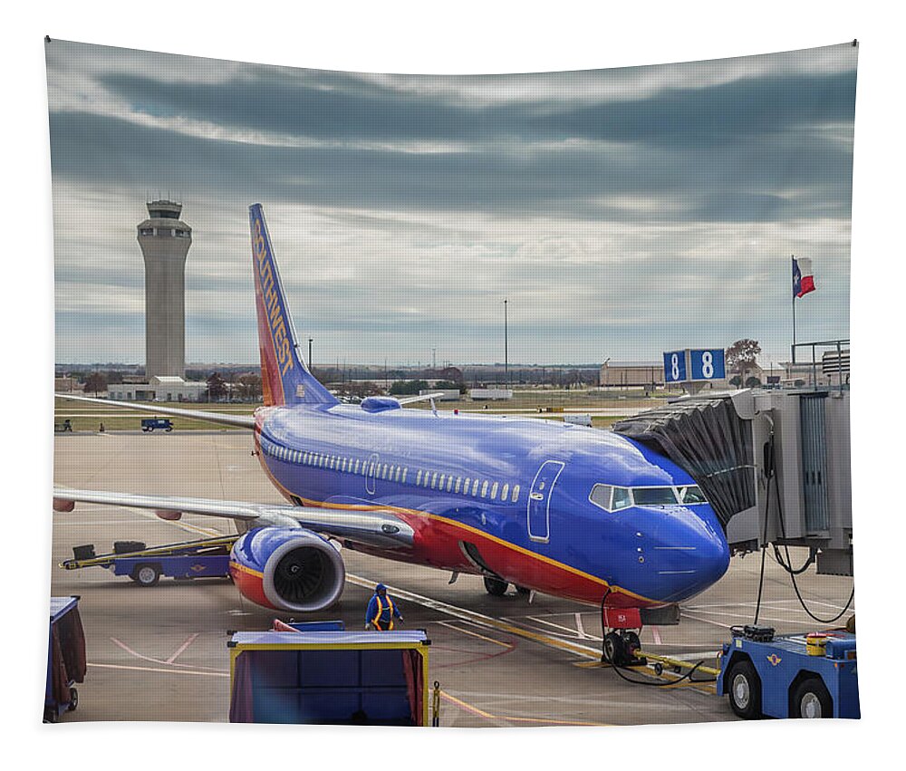 Southwest Airlines Tapestry featuring the photograph Southwest Airlines in Austin Texas by Robert Bellomy