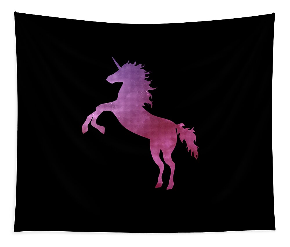 Unicorn Tapestry featuring the digital art Space Unicorn by Sambel Pedes
