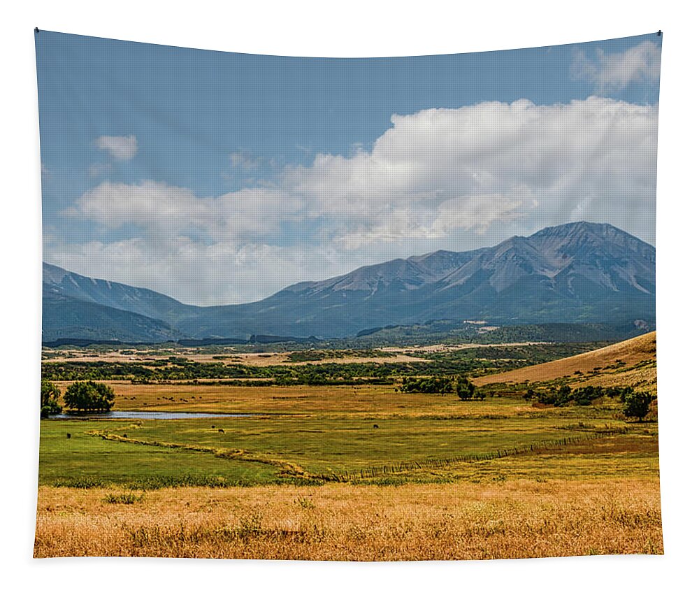 Colorado Tapestry featuring the photograph Spanish Peak Country Colorado by Debra Martz