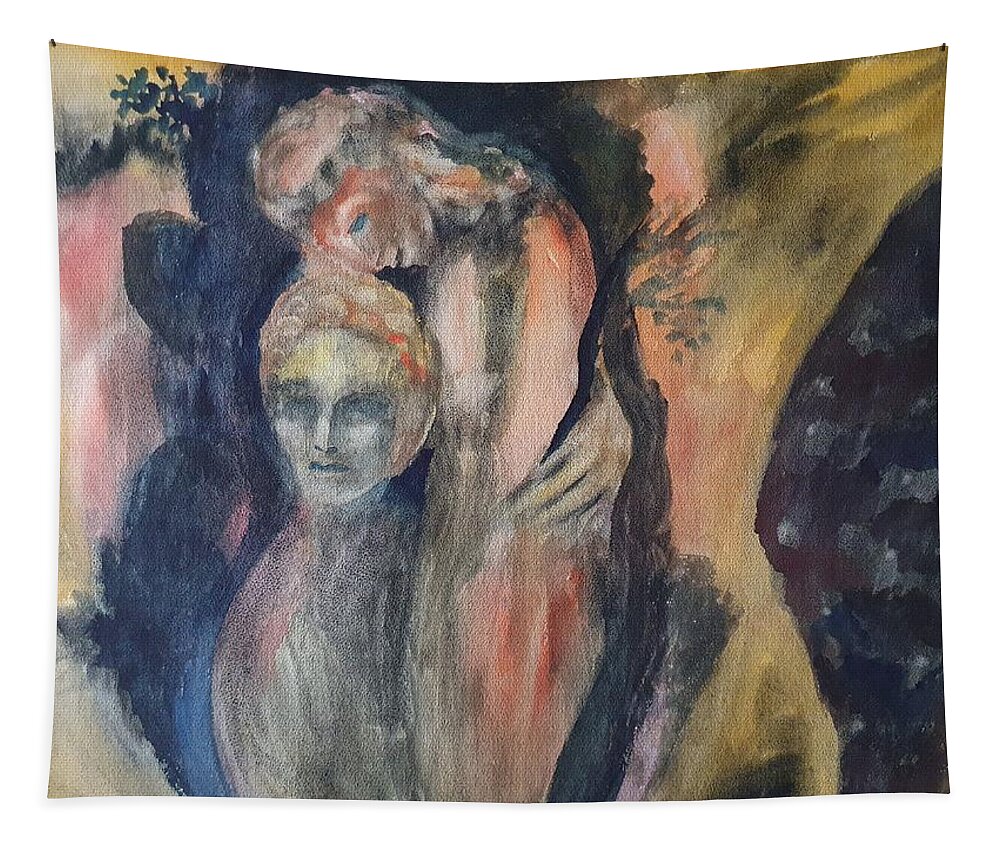Sculpture Tapestry featuring the painting Spirits of the Trees by Enrico Garff