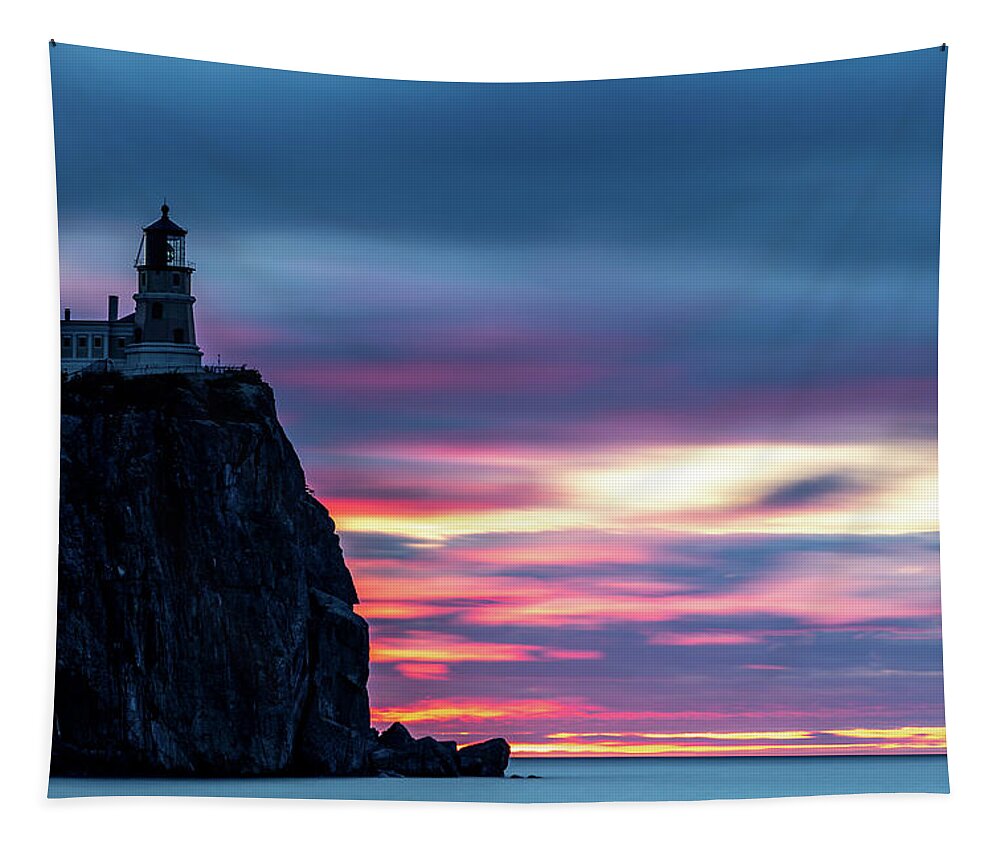Split Rock Tapestry featuring the photograph Split Rock Summer Sunrise by Sebastian Musial
