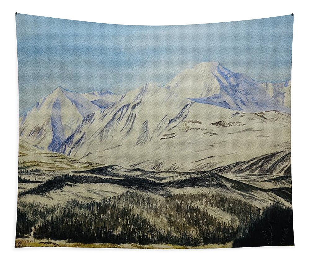 Alaska Tapestry featuring the painting Spring Emergence by Deborah Horner
