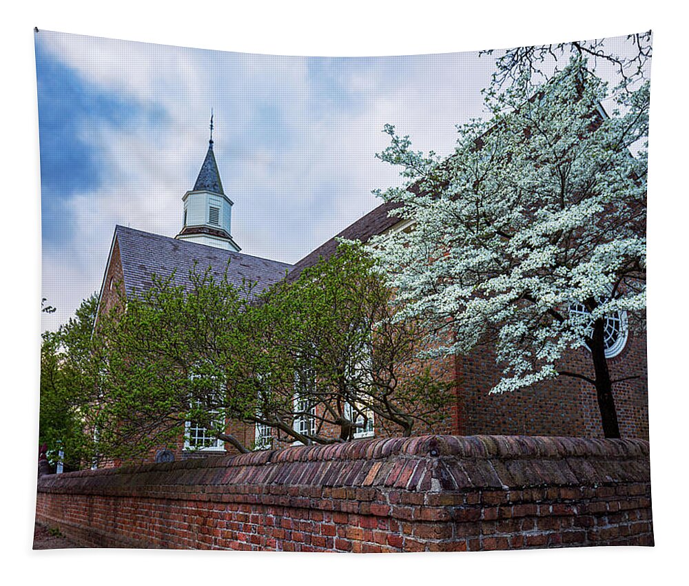 Bruton Parish Church Tapestry featuring the photograph Spring Evening at the Parish by Rachel Morrison