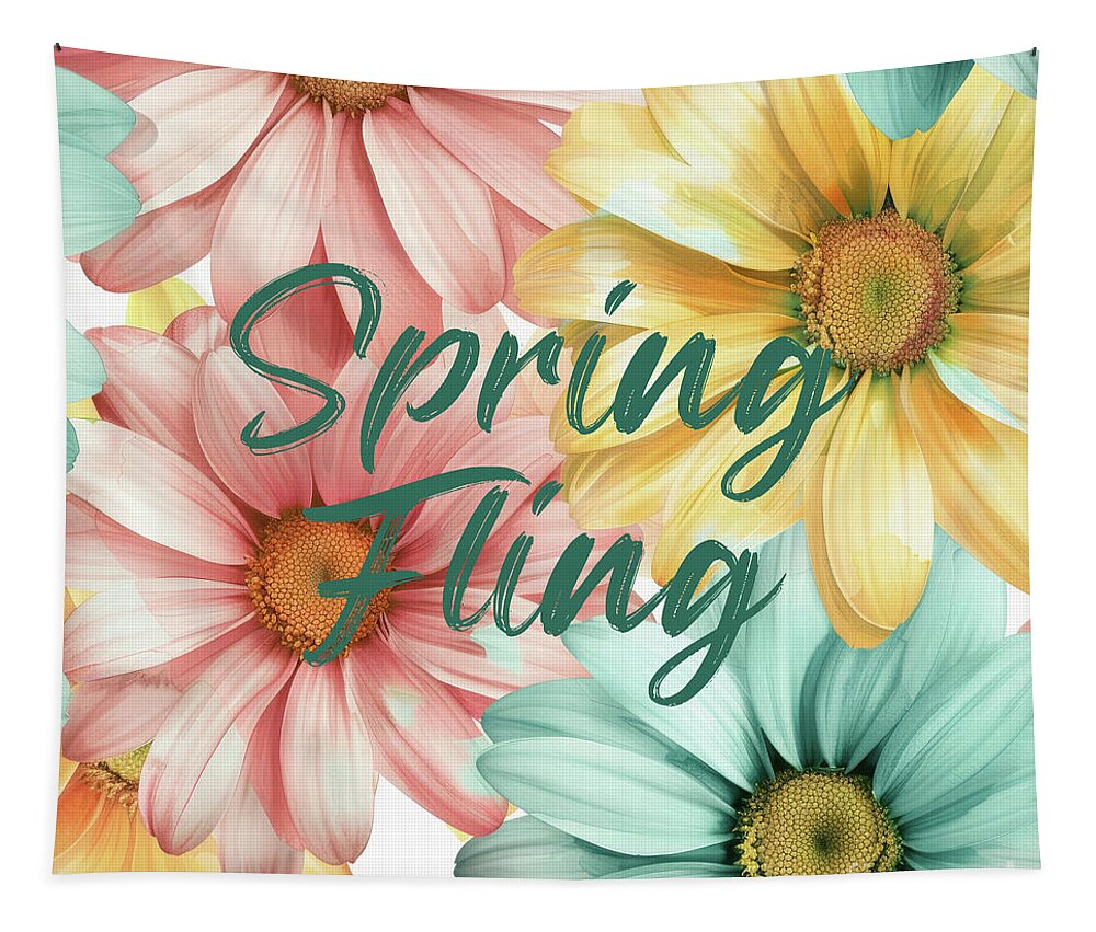 Spring Tapestry featuring the painting Spring Fling by Tina LeCour
