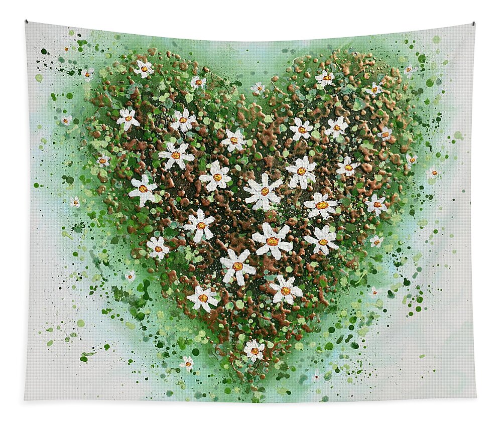 Heart Tapestry featuring the painting Spring Heart by Amanda Dagg