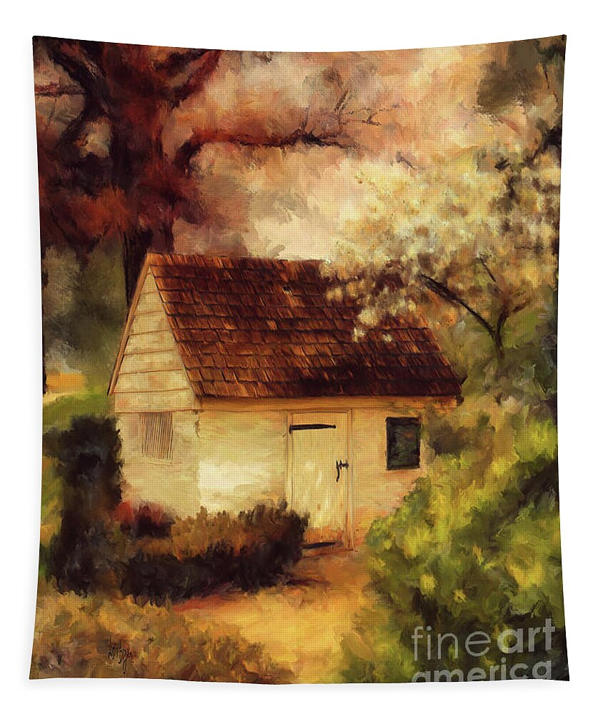 Spring House Tapestry featuring the digital art Spring House In The Spring by Lois Bryan