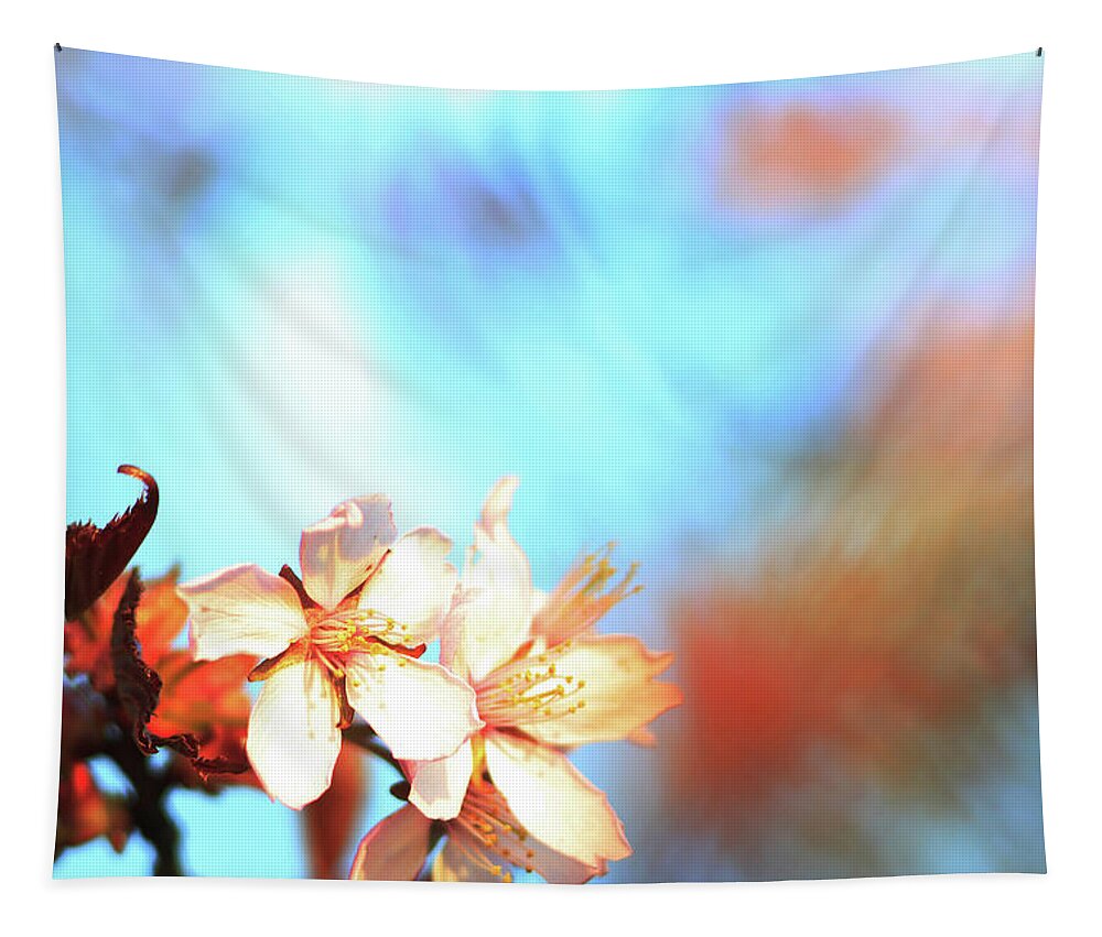 Cherry Tapestry featuring the photograph Spring in the air by Maria Dimitrova