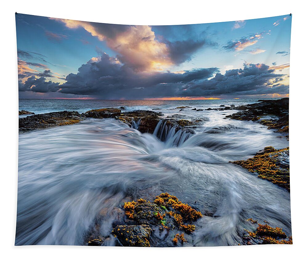 Hawaii Tapestry featuring the photograph Spring Sunset in Hawaii by Christopher Johnson