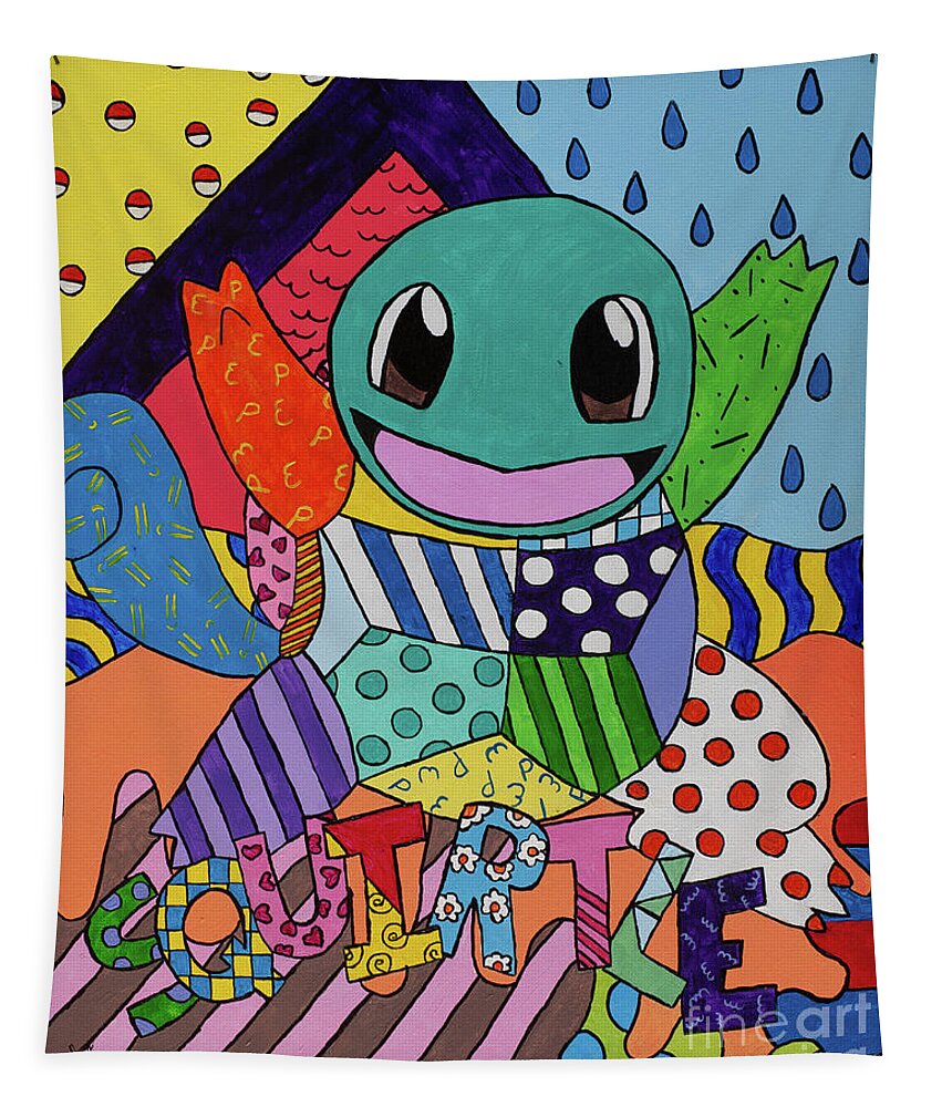 Elena Pratt Tapestry featuring the painting Tiny Turtle by Elena Pratt