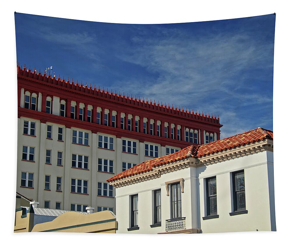 Spanish Tapestry featuring the photograph St. Augustine Architecture by George Taylor