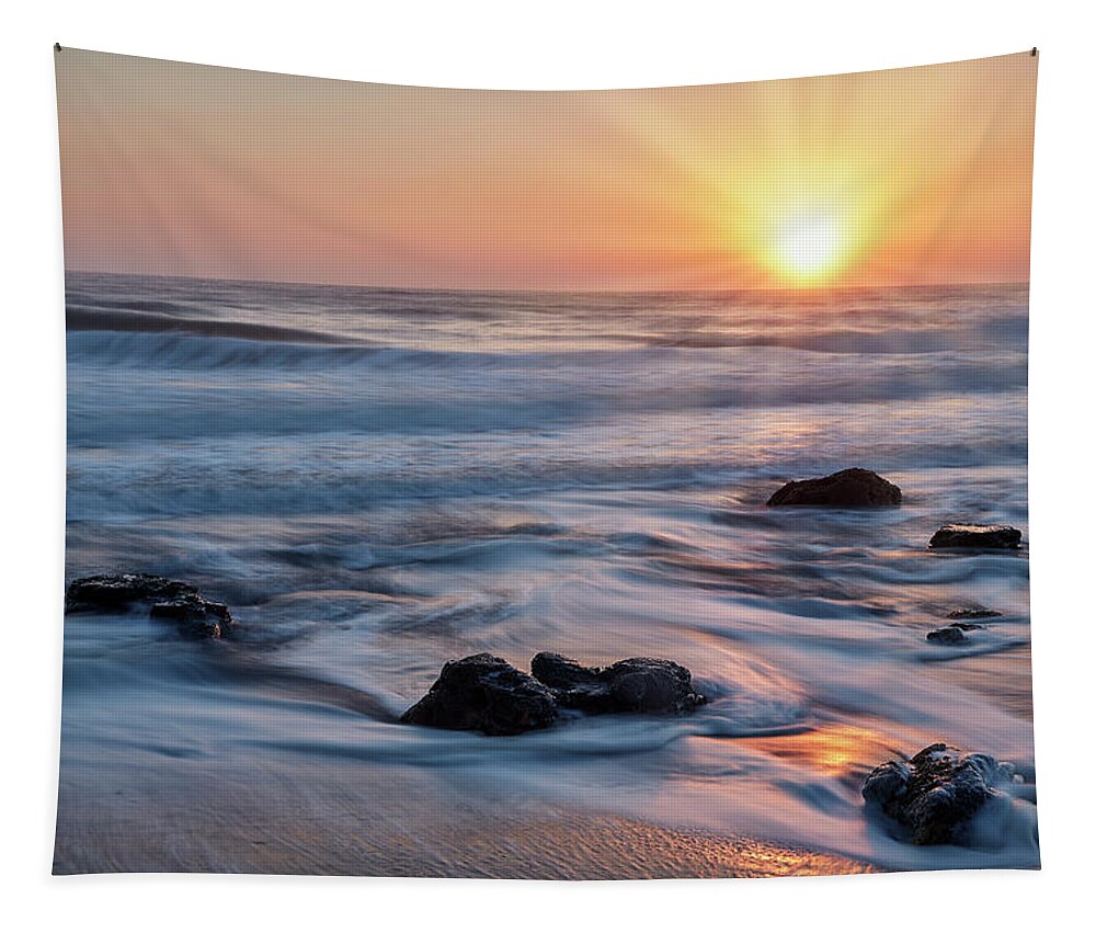 Landscape Tapestry featuring the photograph St. Augustine Dawn II by Jon Glaser