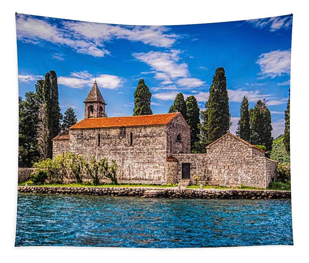 Montenegro Tapestry featuring the photograph St. George Abbey by Fred J Lord