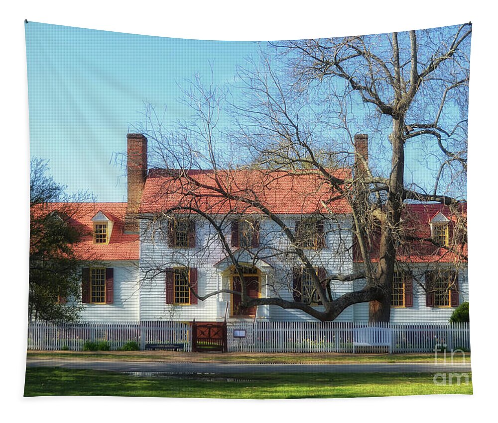 Williamsburg Tapestry featuring the photograph St. George Tucker House by Lois Bryan