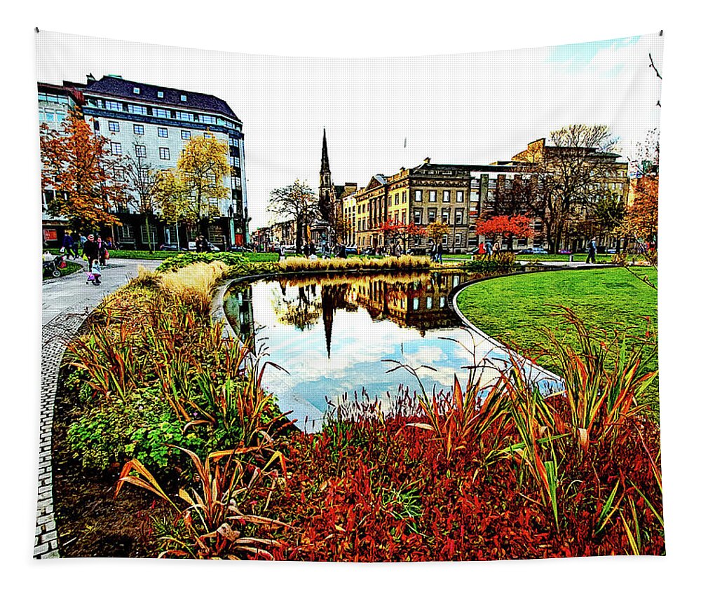 Scotland Tapestry featuring the digital art St George's Square by SnapHappy Photos