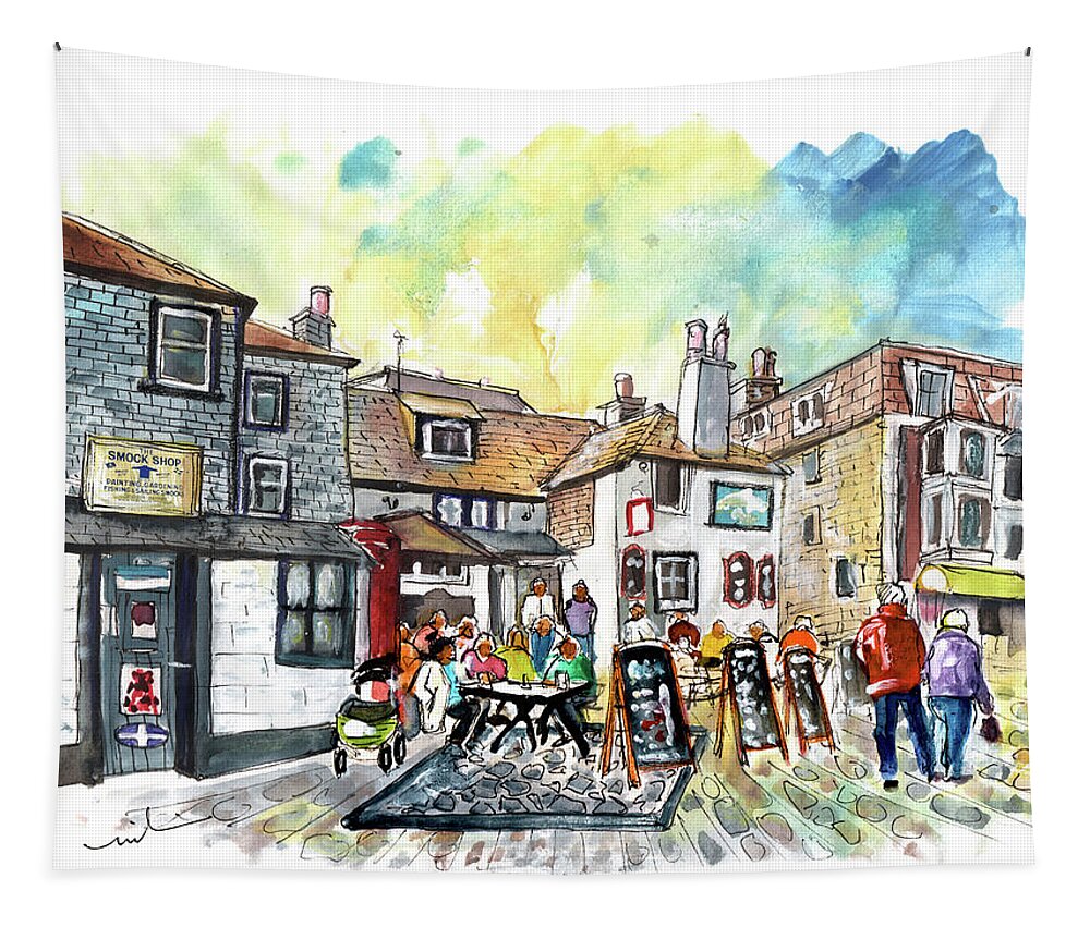 Travel Tapestry featuring the painting St Ives 03 by Miki De Goodaboom