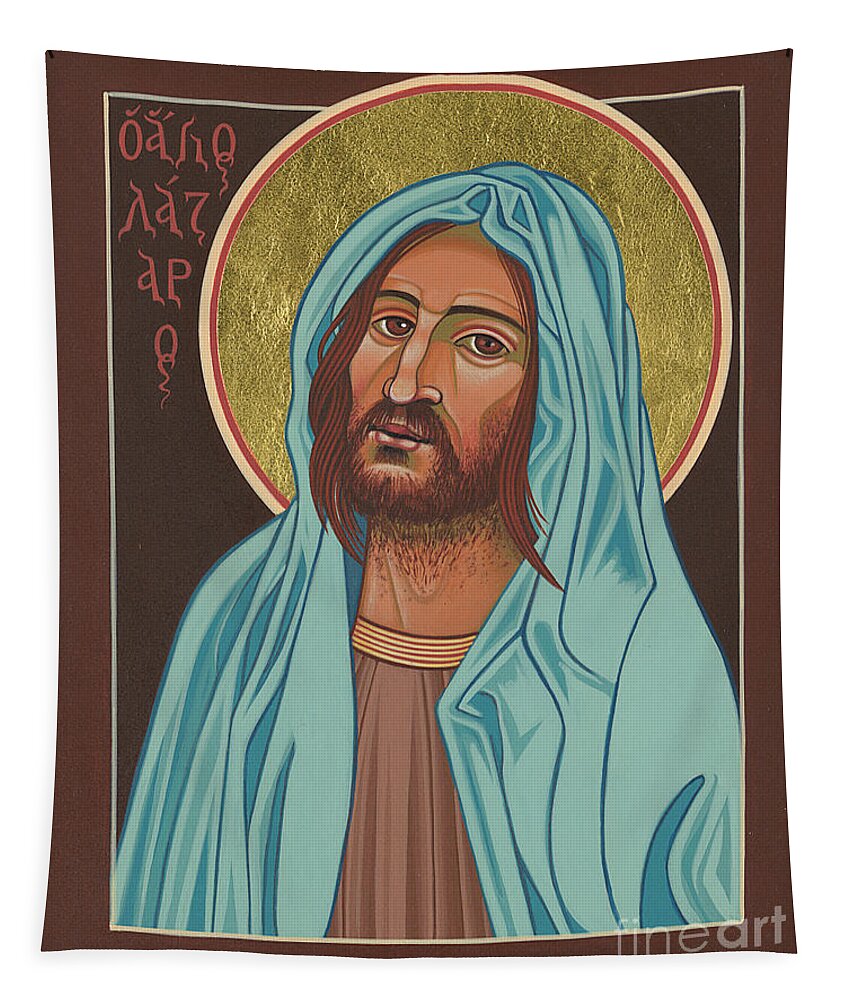 St Lazarus Of Bethany Tapestry featuring the painting St Lazarus of Bethany by William Hart McNichols