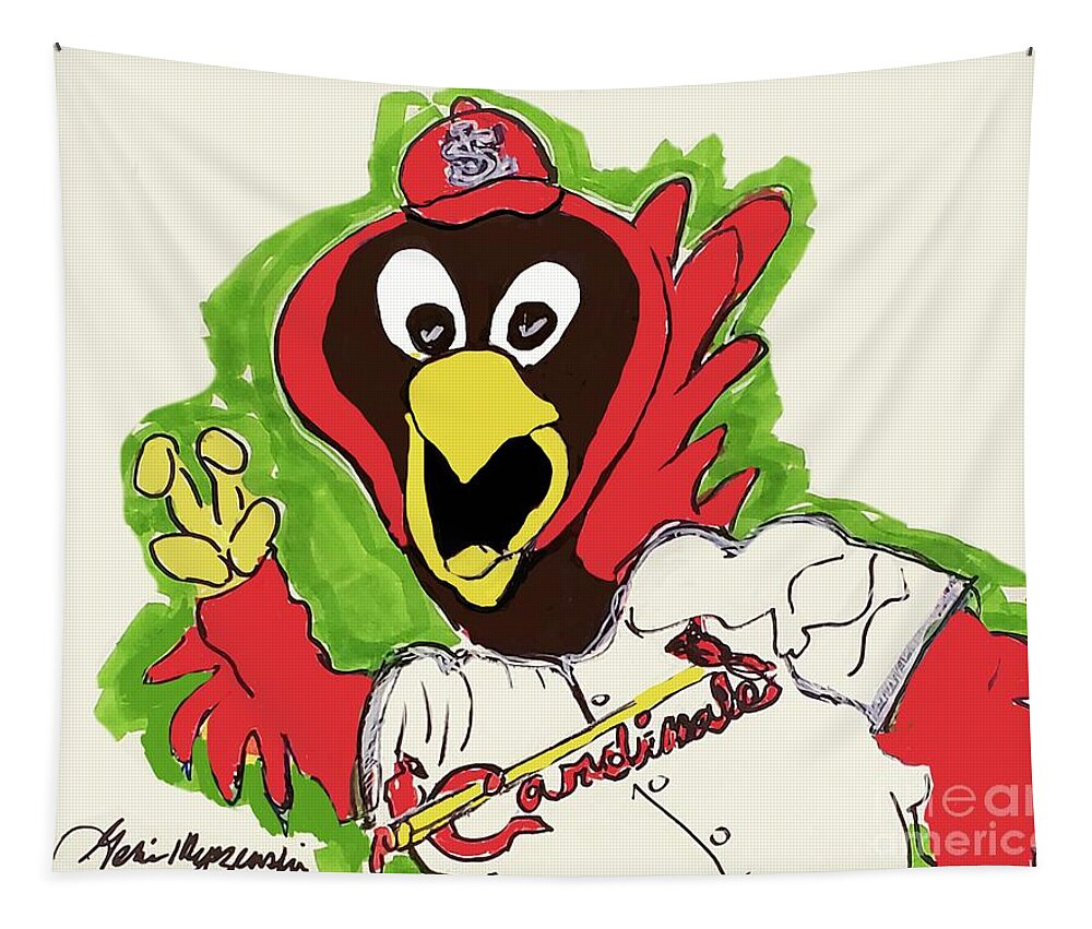 St Louis Cardinals Fredbird Mascot Tapestry by Geraldine Myszenski - Fine  Art America