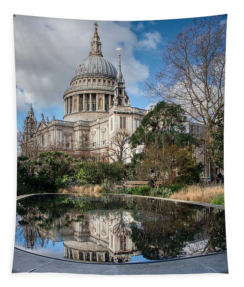 Stpaulscathedral Tapestry featuring the photograph St. Paul's Cathedral by Raymond Hill