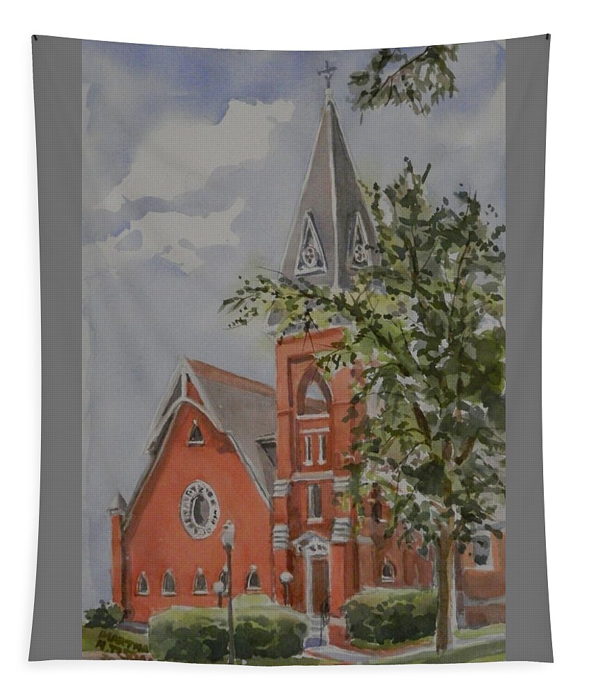 Architecture Tapestry featuring the painting St Paul's Episcopal by Martha Tisdale