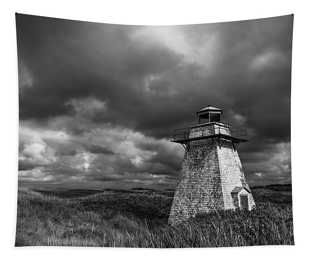 Lighthouse Tapestry featuring the photograph St Peters Harbour Lighthouse by Linda Villers