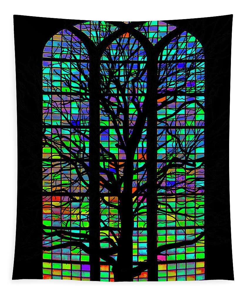 Photography Tapestry featuring the photograph Stained Glass Silhouette by Paul Wear