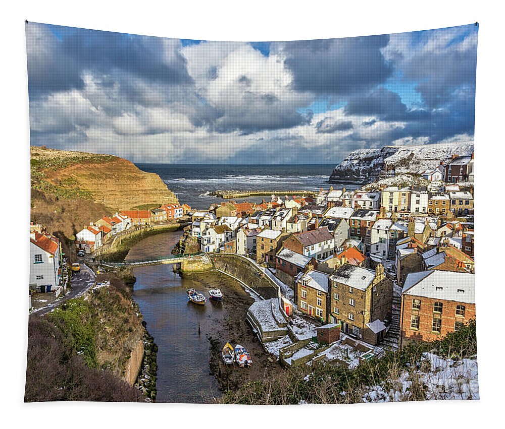 England Tapestry featuring the photograph Staithes, North Yorkshire by Tom Holmes Photography