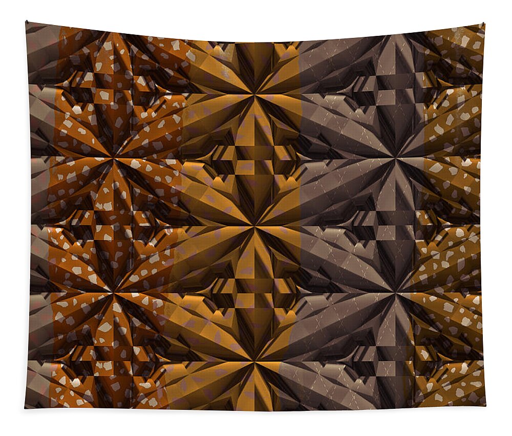 3d Tapestry featuring the digital art Star Geometric by Bonnie Bruno