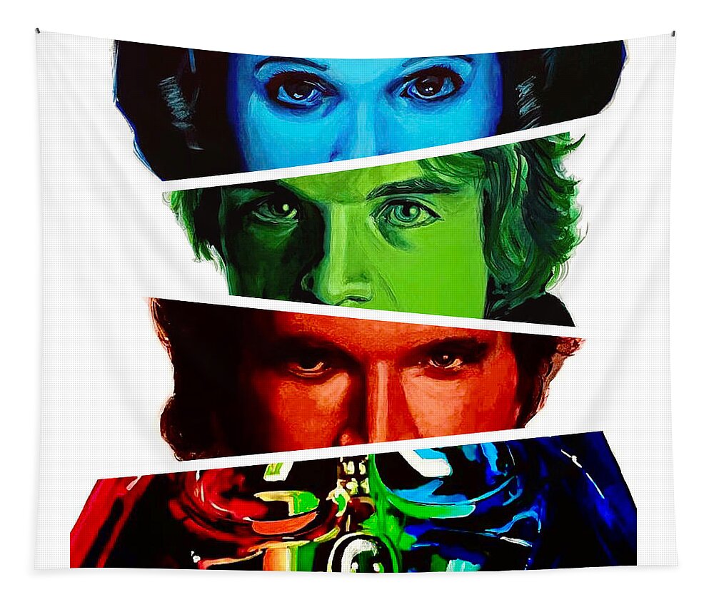 Pop Art Tapestry featuring the painting Star Wars Icons III by Joel Tesch