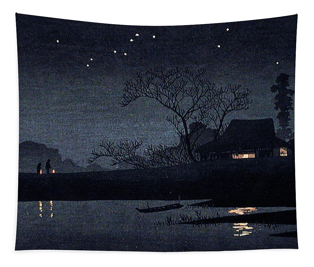 Japan Tapestry featuring the painting Starry Night by Hiroaki Takahashi