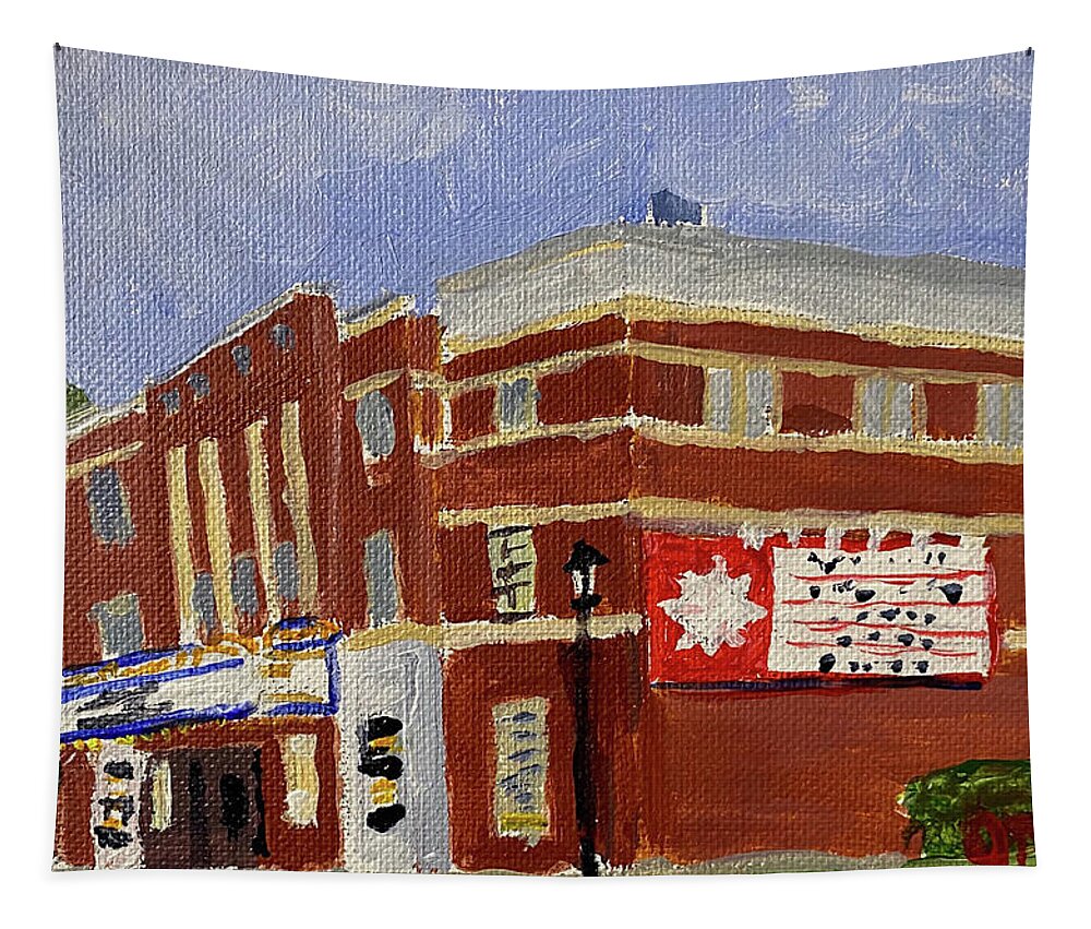  Tapestry featuring the painting State Theater Fairfax by John Macarthur