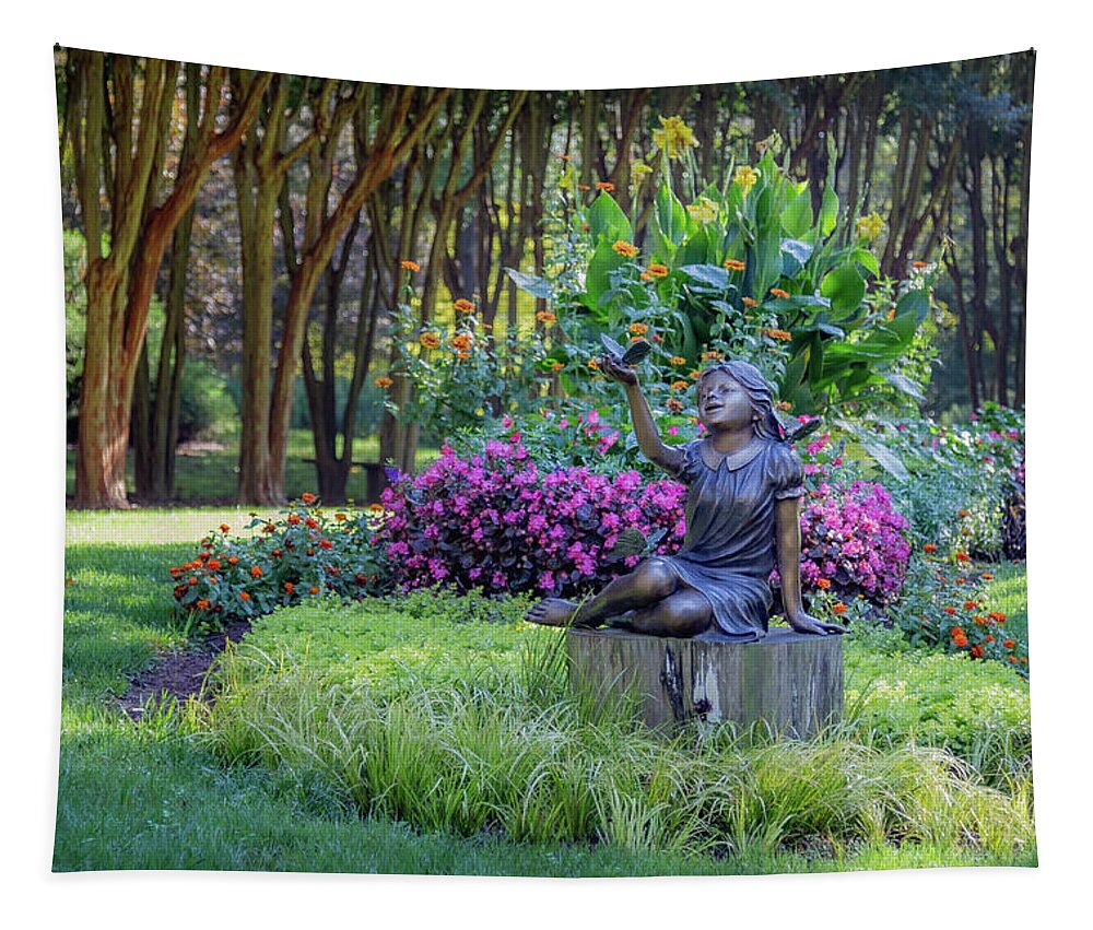 Georgia Tapestry featuring the photograph Statue by Cindy Robinson