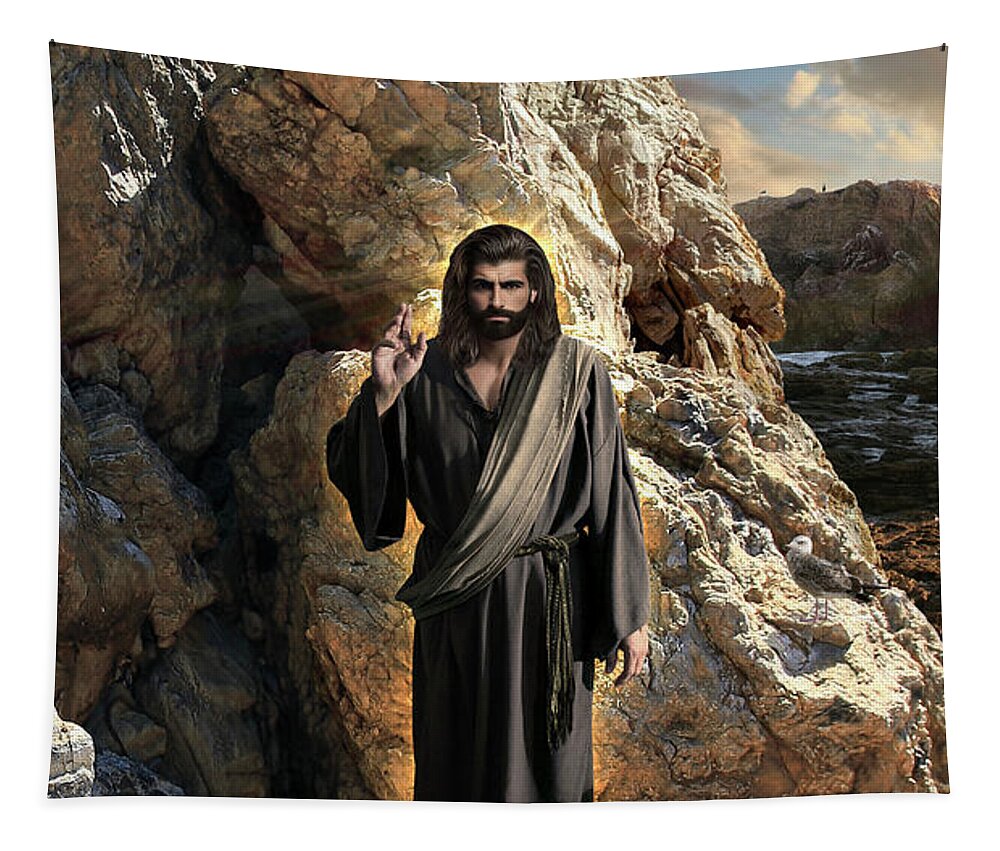 Jesus Tapestry featuring the photograph Stay With Me by Acropolis De Versailles