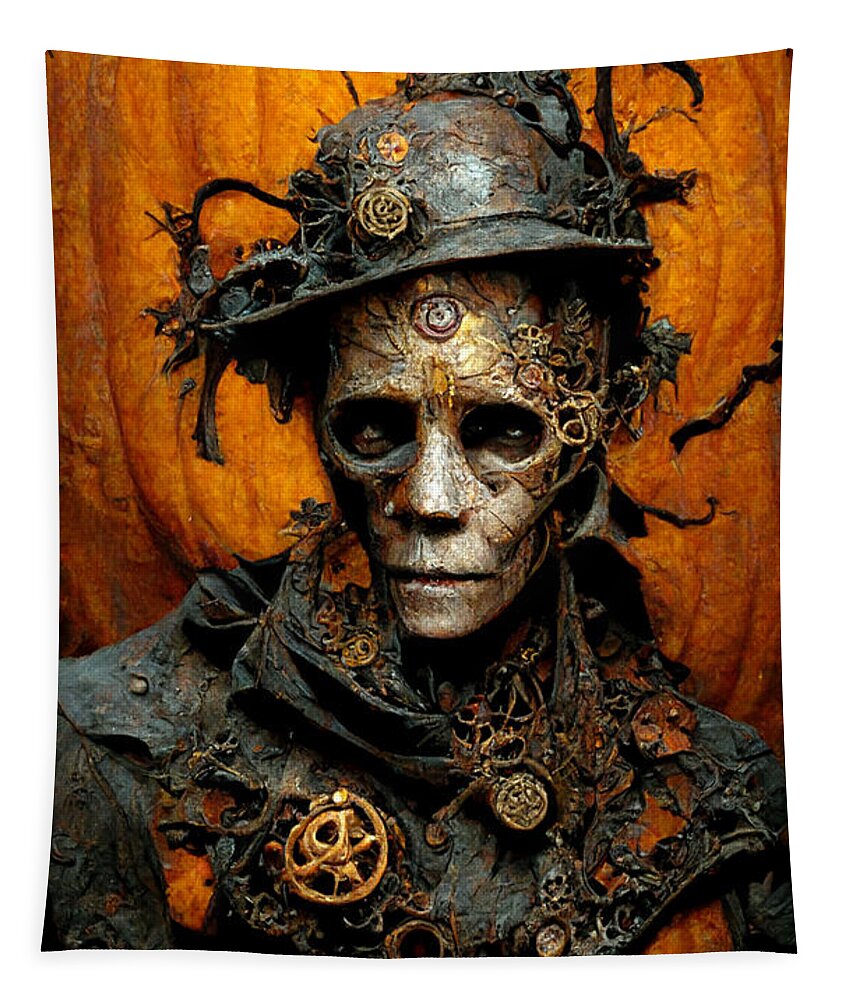 Steampunk Tapestry featuring the digital art Steampunk Halloween by Sabantha