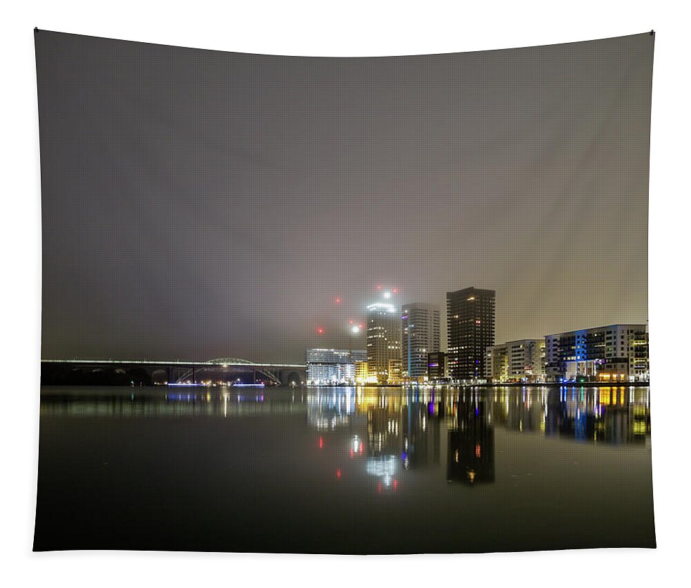 Europe Tapestry featuring the photograph Stockholm fog by Alexander Farnsworth