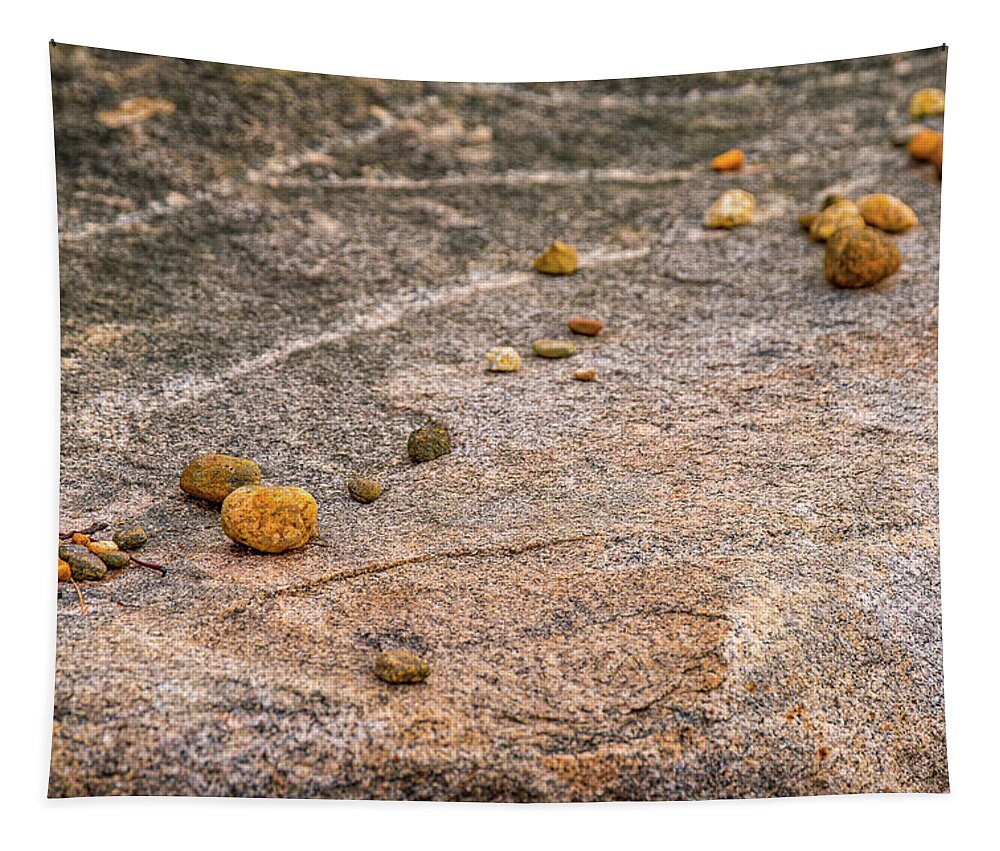 New Hampshire Tapestry featuring the photograph Stones On A Boulder by Jeff Sinon