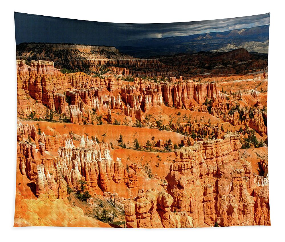 Bryce Tapestry featuring the photograph Distant Thunder - Bryce Canyon National Park. Utah by Earth And Spirit