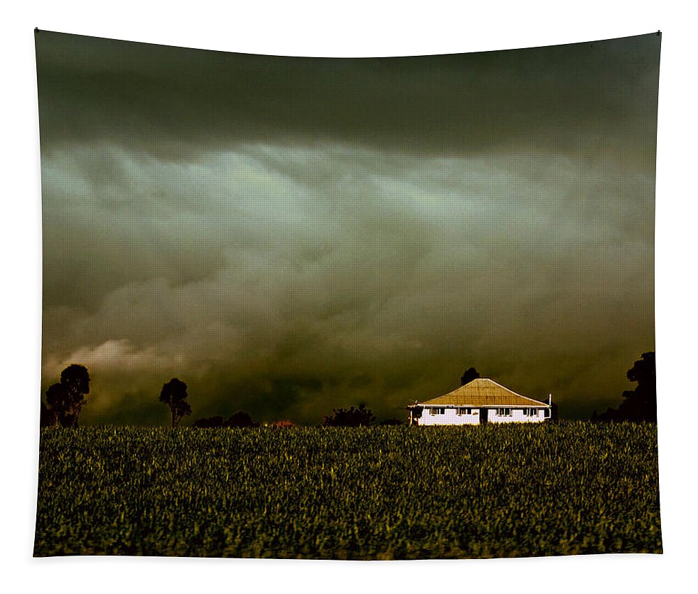 Landscape Tapestry featuring the photograph Storm on the Rise by Holly Kempe