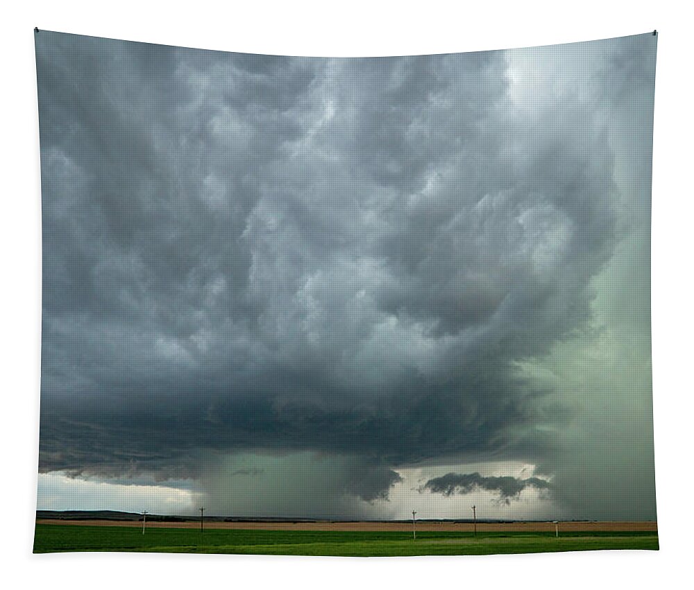 Storm Tapestry featuring the photograph Stormy Supercell by Wesley Aston
