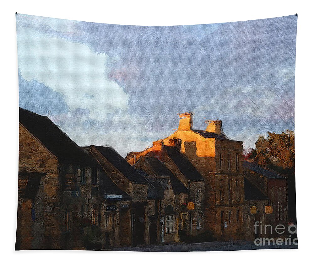 Stow-in-the-wold Tapestry featuring the photograph Stow Street by Brian Watt