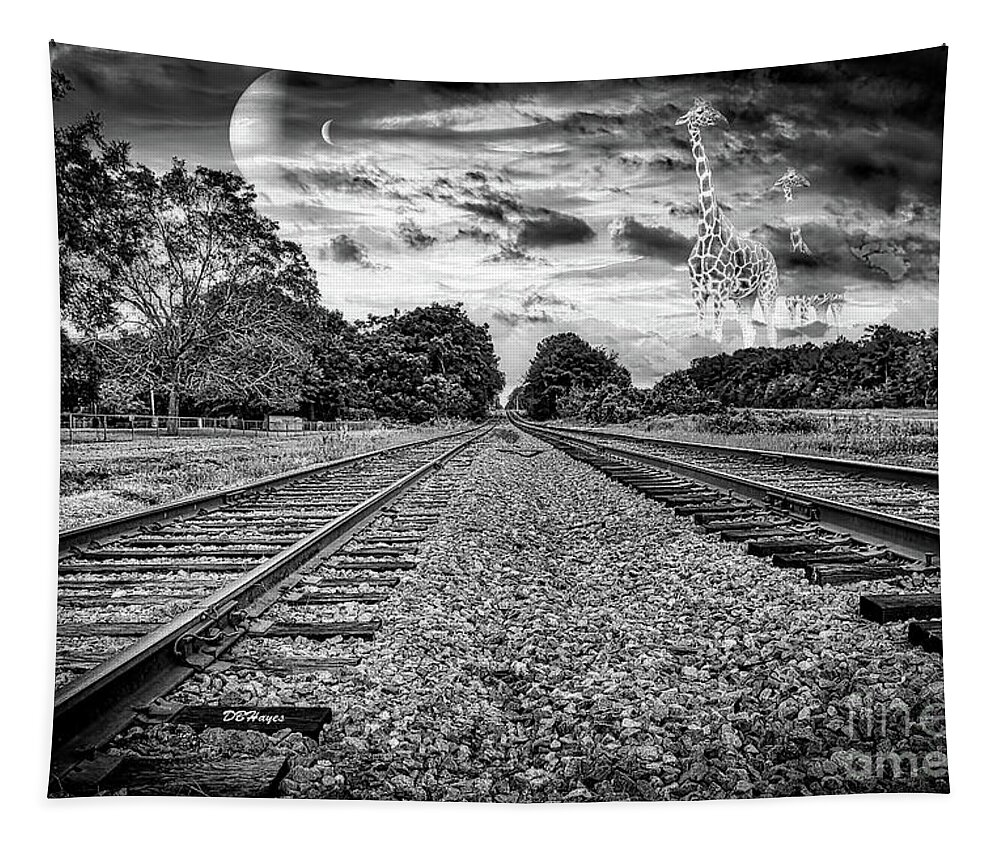 Black & Whites Tapestry featuring the photograph Strange World In Black And White by DB Hayes
