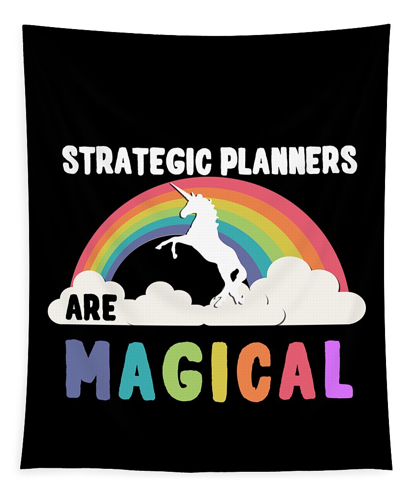 Funny Tapestry featuring the digital art Strategic Planners Are Magical by Flippin Sweet Gear