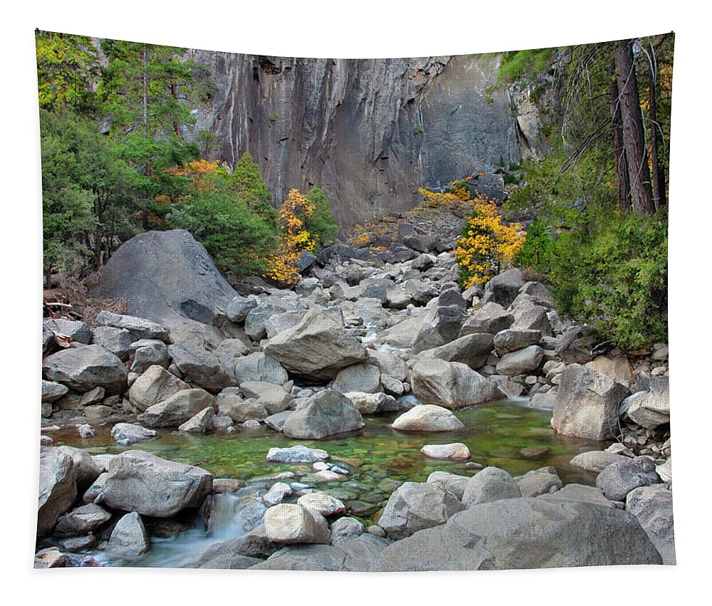 Yosemite Tapestry featuring the photograph Stream in Yosemite National Park by Matthew Bamberg