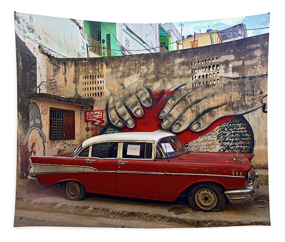 Cuba Tapestry featuring the photograph Out of Order by Kerry Obrist