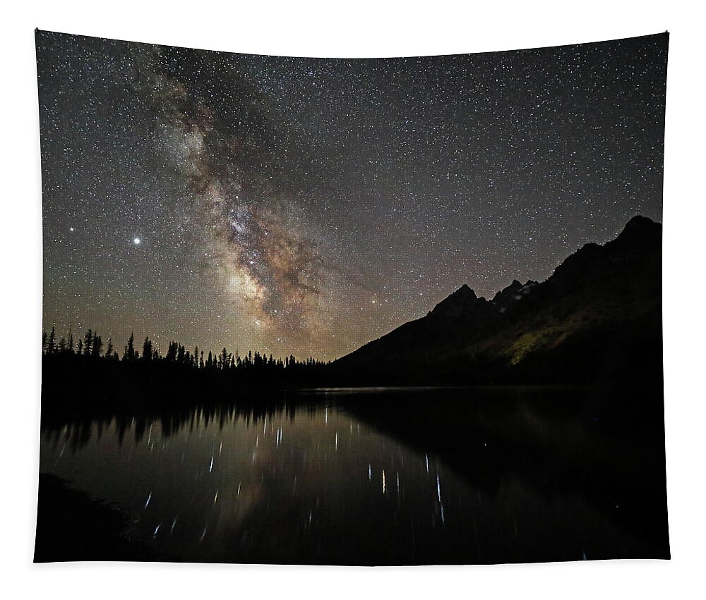 Tetons Tapestry featuring the photograph String Lake 2020, GTNP, 14mm by Jean Clark