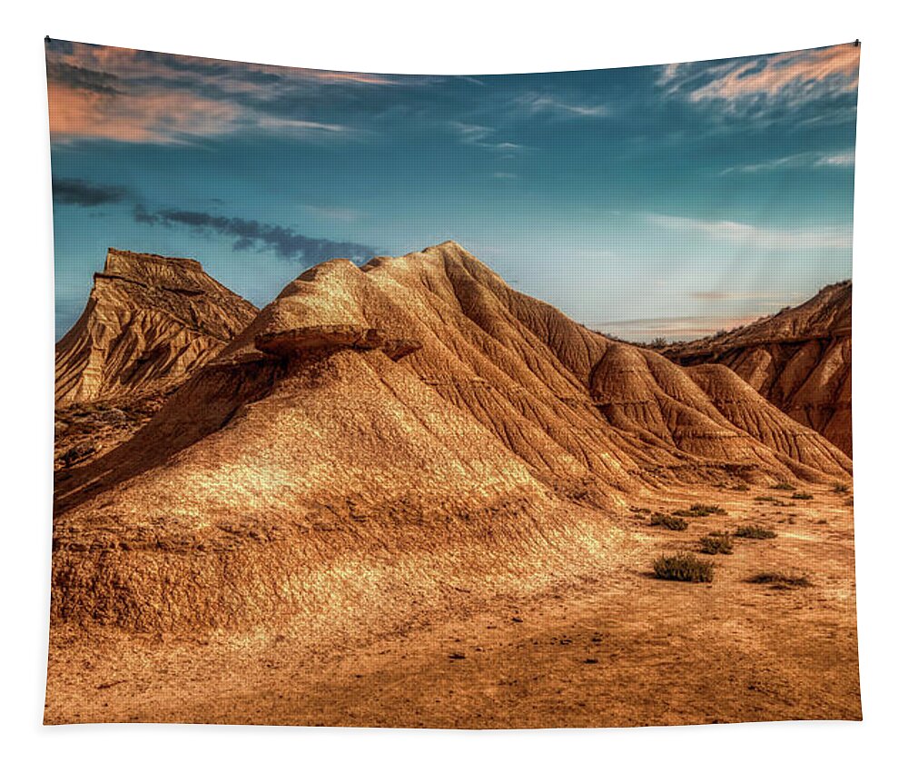 Bardenas Tapestry featuring the photograph Stroke Peak - Bardenas Reales by Micah Offman