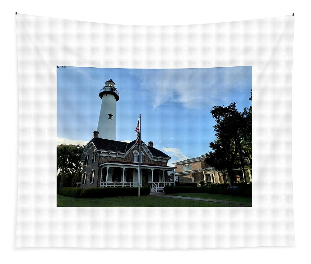 Lighthouses Tapestry featuring the photograph St.Simons Lighthouse by Victor Thomason